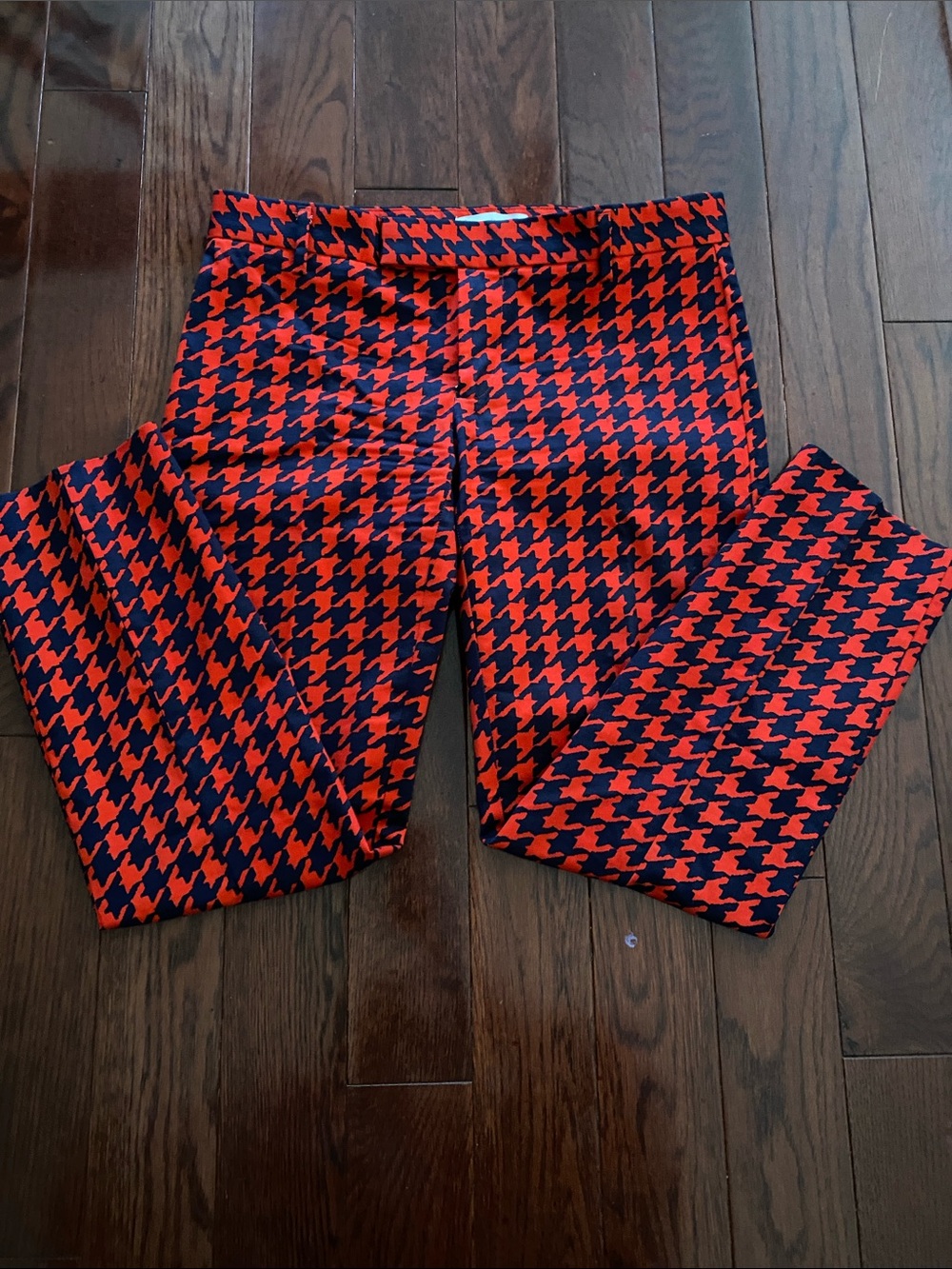 GAP Red and Navy Houndstooth Women's Dress Pants